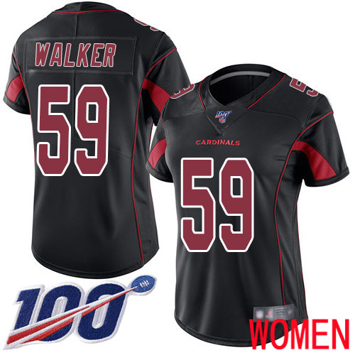 Arizona Cardinals Limited Black Women Joe Walker Jersey NFL Football 59 100th Season Rush Vapor Untouchable